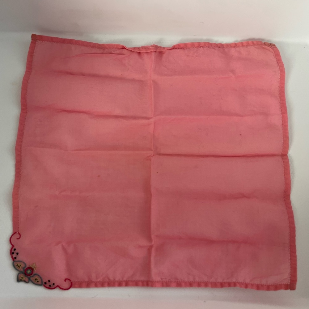 Vintage pink handkerchief